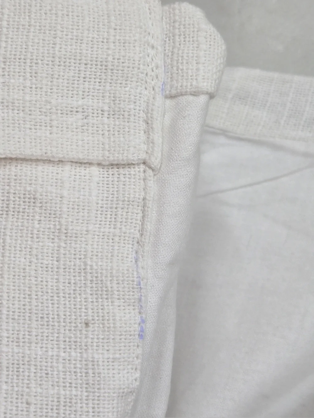 QUINCE Set Of 2 48x96 Cotton Slub Curtains White 0896